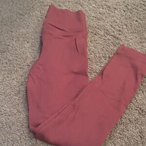 Athleta Girl Rib Leggings in Coral M/8-10
